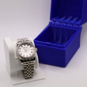 Seiko Date-Just Moissanite Diamond Watch